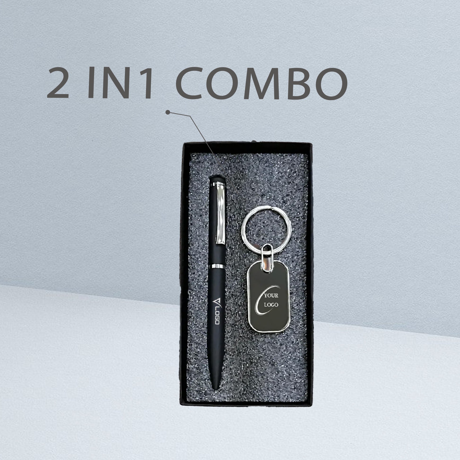 Personalized 2-in-1 Pen & Keychain Gift Combo | Purple | Premium Gift Combo