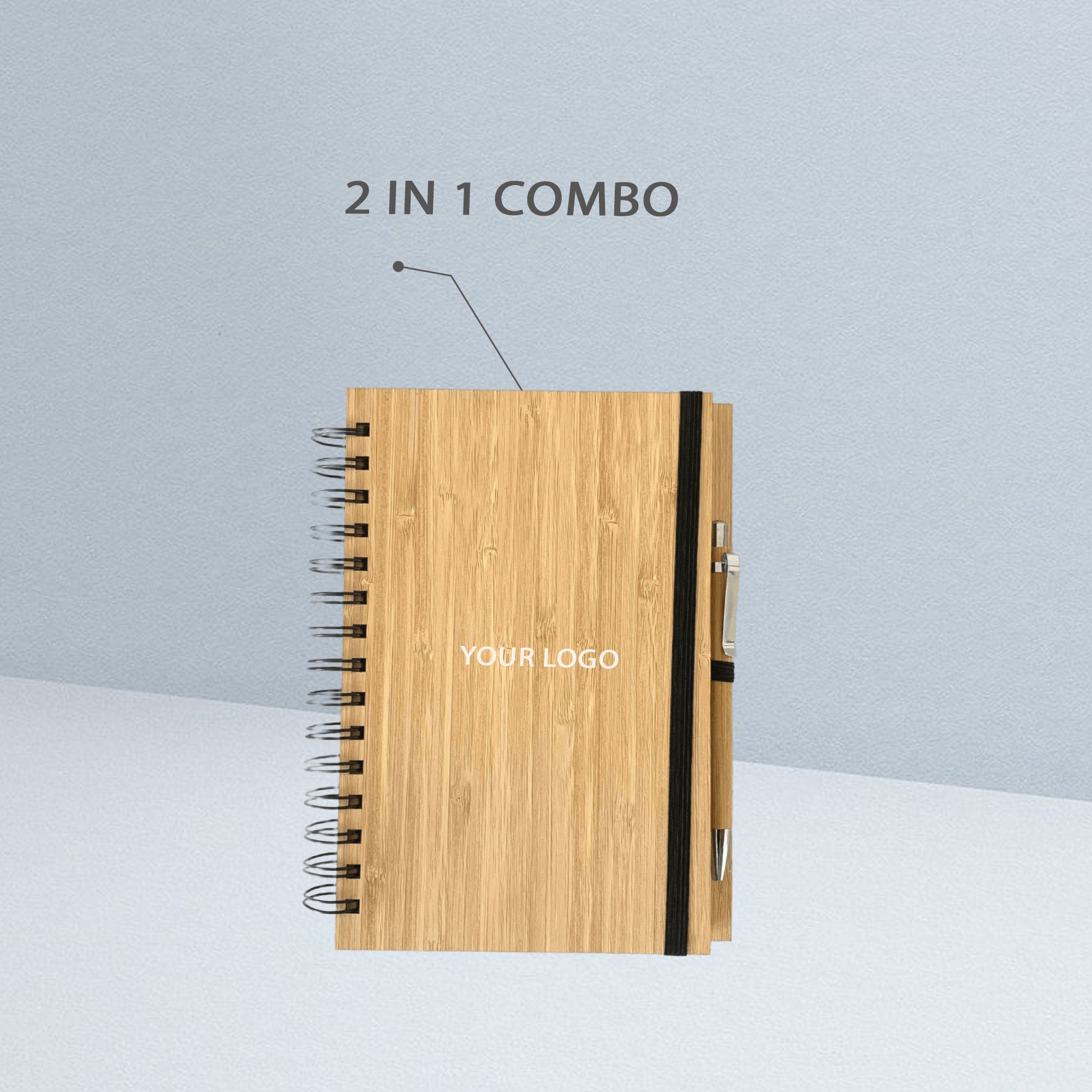 Custom Wooden Notebook with Pen – Personalized Stationery Gift Combo | Premium 2-in-1 Set