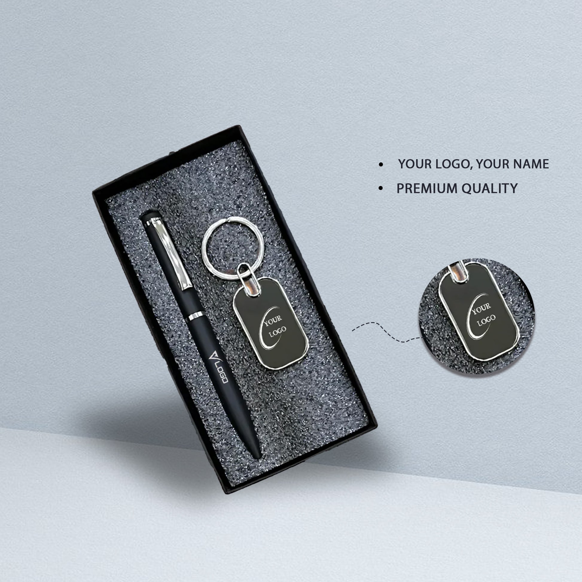 Personalized 2-in-1 Pen & Keychain Gift Combo | Purple | Premium Gift Combo