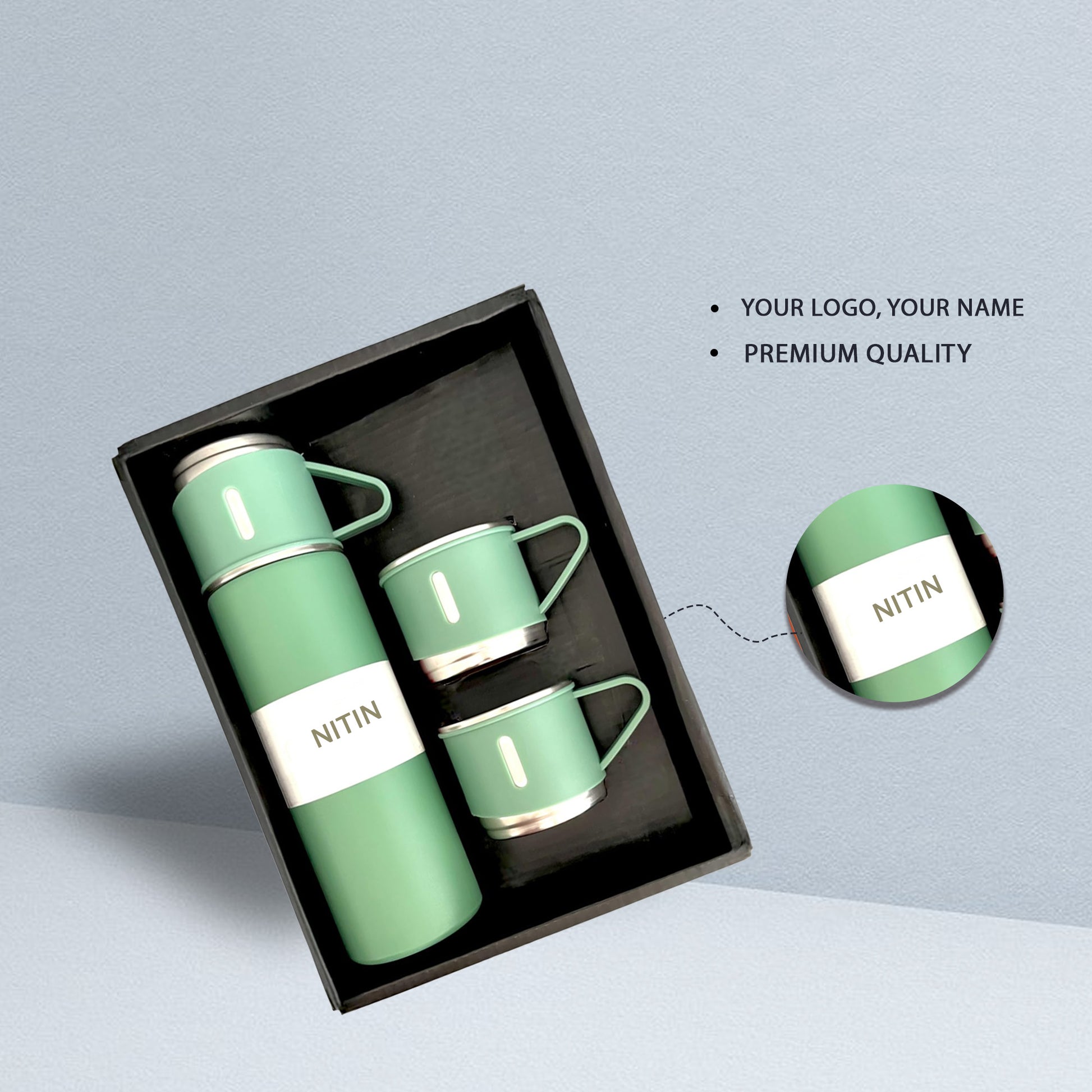 Custom Water Bottle & Mug Gift Set – Premium Corporate Gift with Logo Printing
