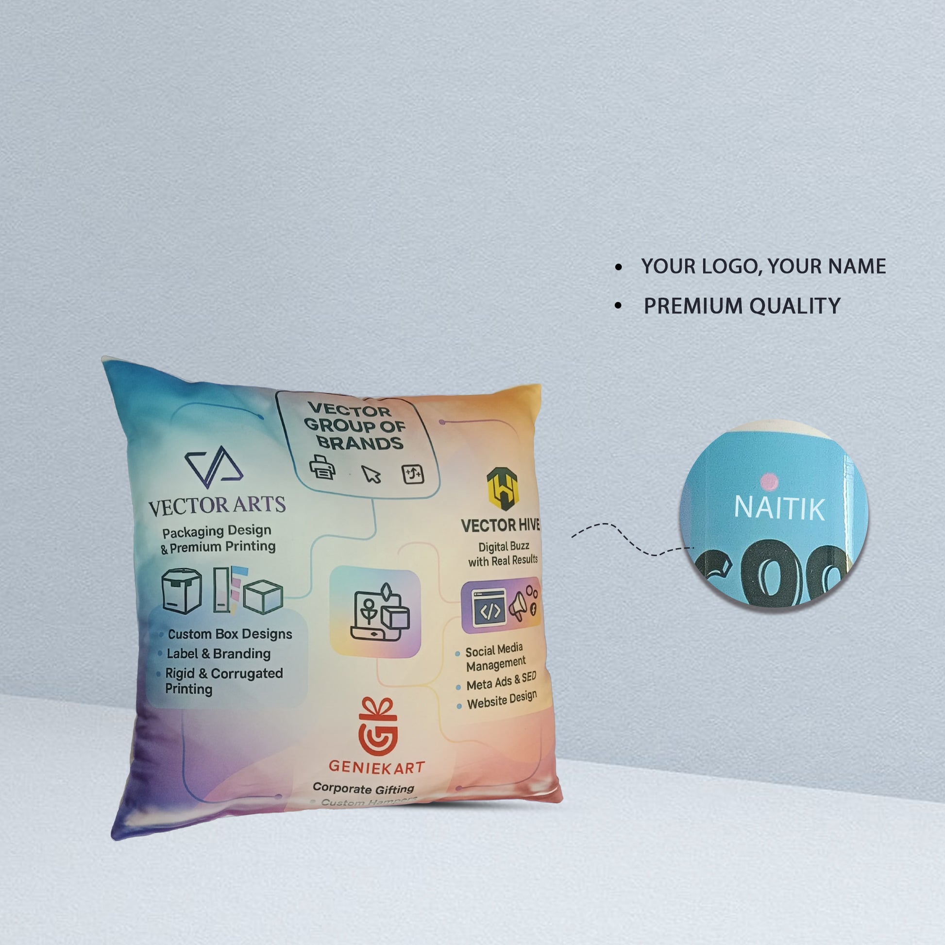 Personalized Custom Photo Pillow – Add Your Logo or Picture | Premium Corporate Gift – 2025 Edition