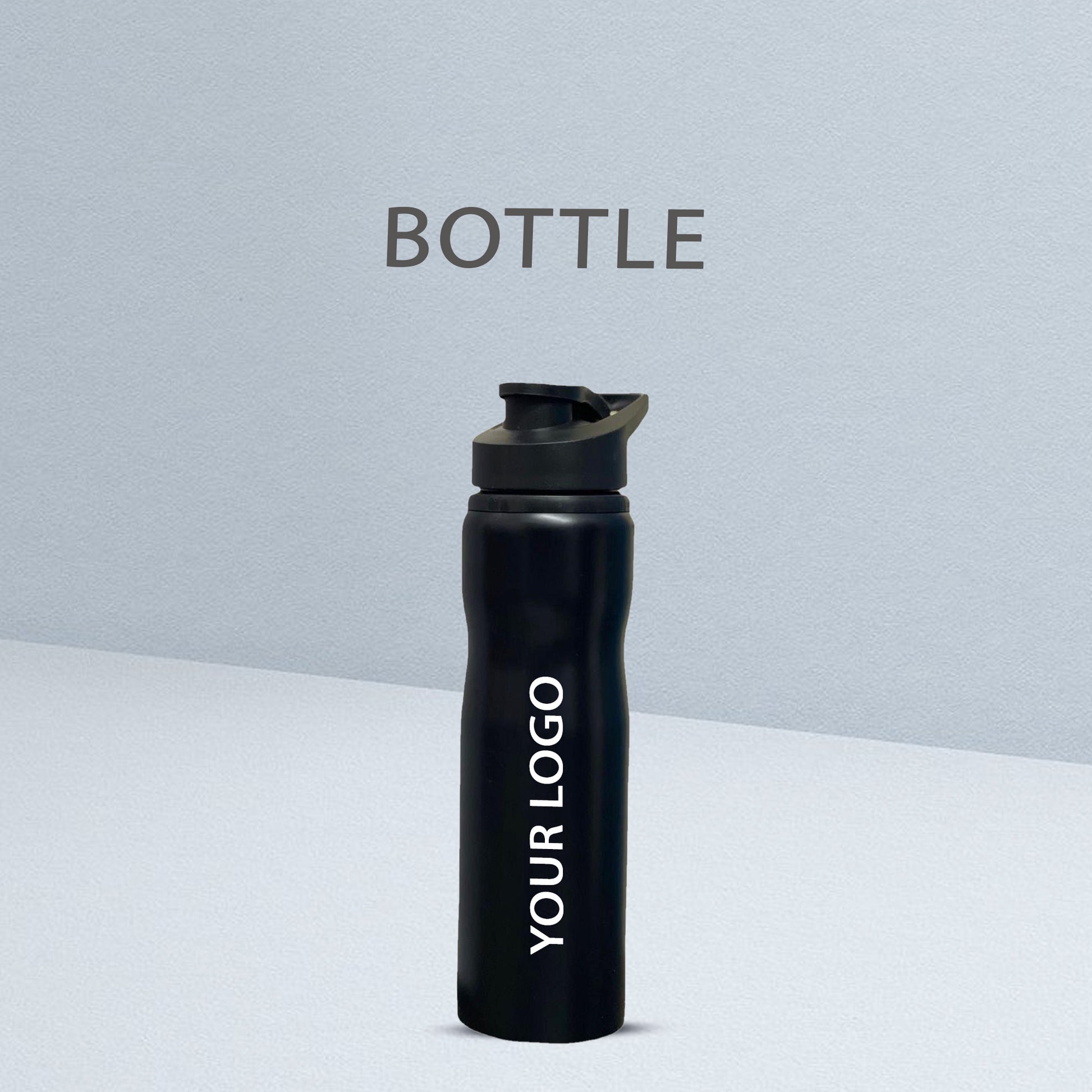 Custom Black Sipper Bottle – 500ml | Personalized Logo Water Bottle for Office & Corporate Gifting